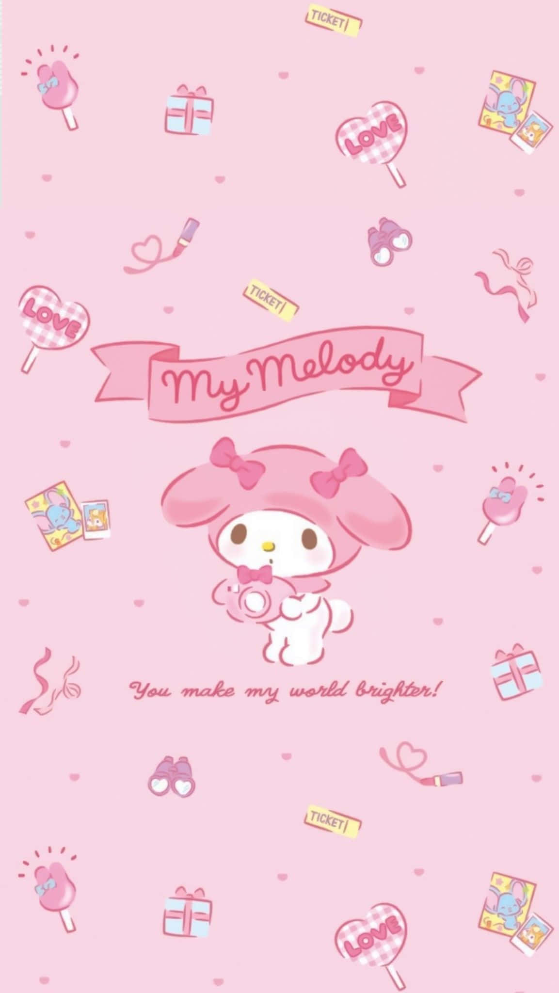 Nhân vật hoạt hình My Melody Sanrio dễ thương Hình nền