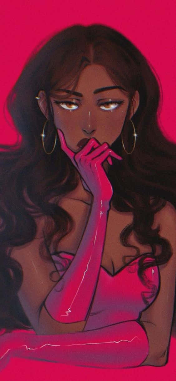 Nhân vật hoạt hình Bad Girl da đen Hình nền