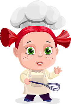 Nhân vật hoạt hình cô bé đầu bếp nhí Hình nền