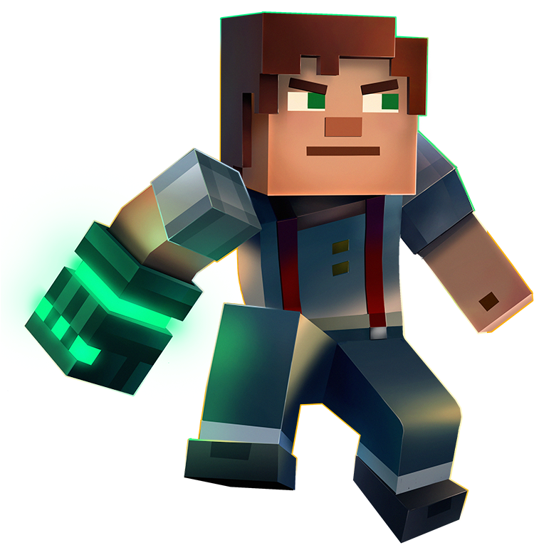 Nhân Vật Minecraft Phát Sáng Xanh Hình nền