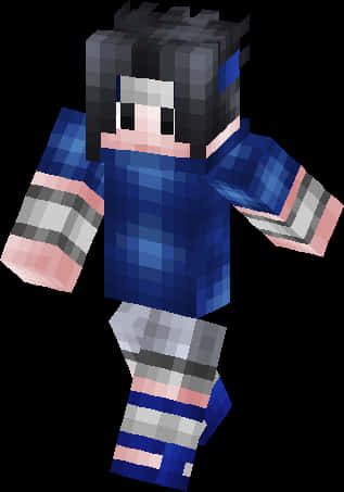 Nhân vật Sasuke phong cách Minecraft Hình nền