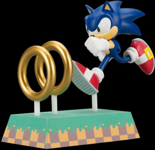 Nhân vật Sonic với những chiếc nhẫn vàng Hình nền