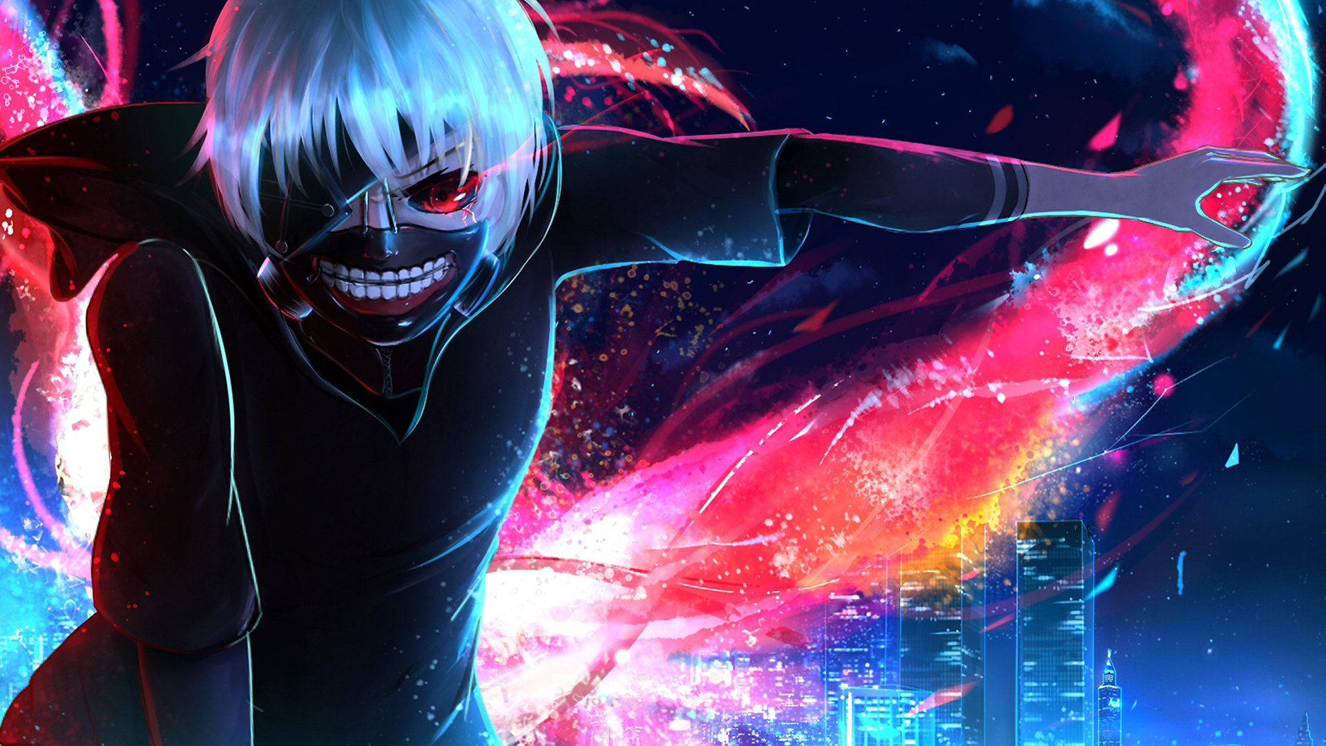 Nhân vật Tokyo Ghoul Hào quang đỏ của Ken Hình nền