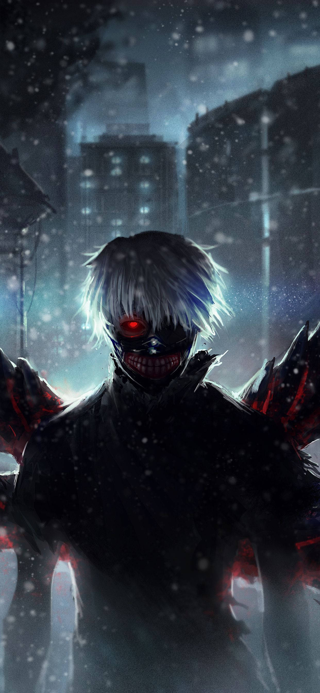 Nhân Vật Tokyo Ghoul Đôi Cánh Đỏ Của Ken Hình nền