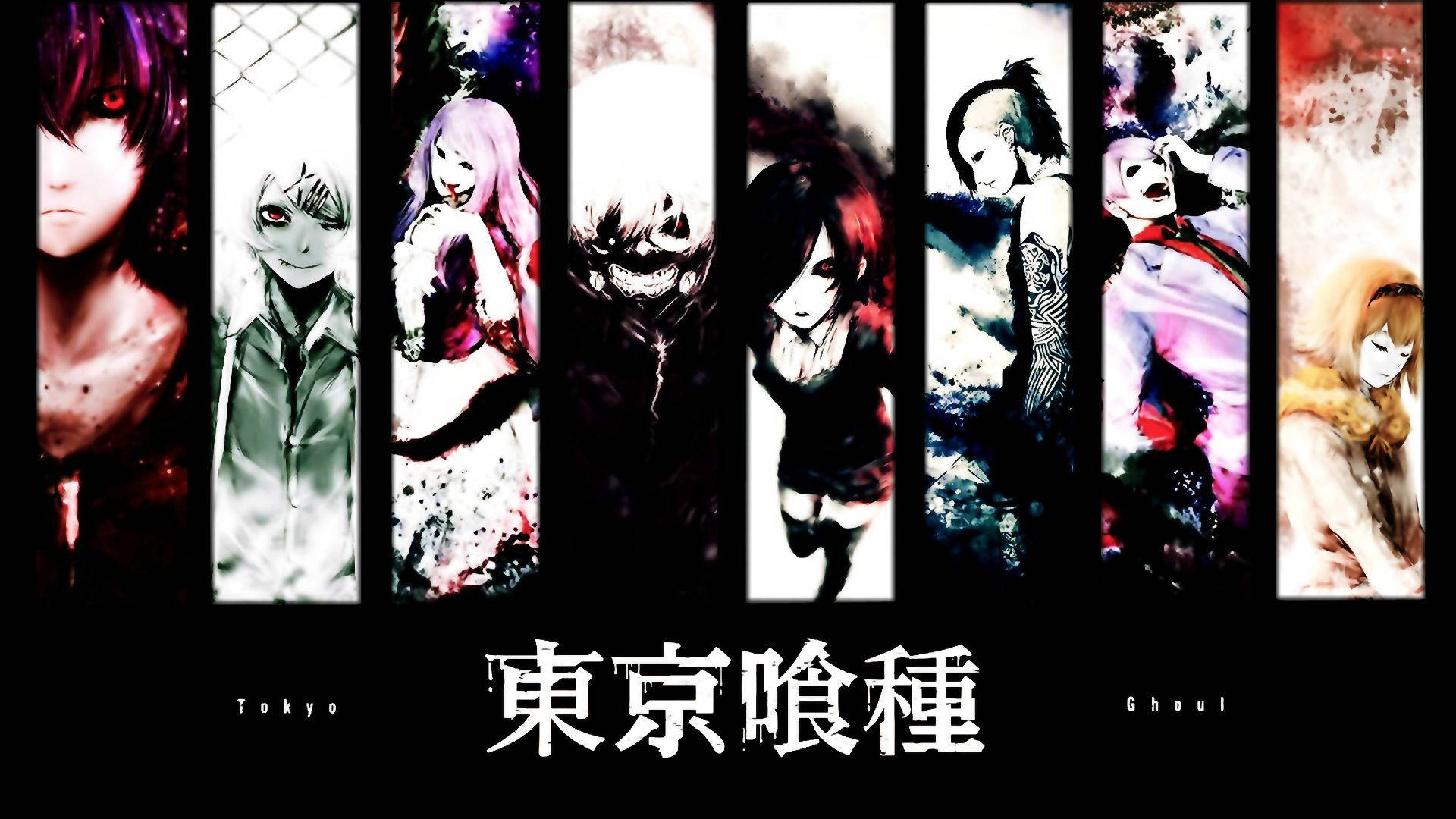 Nhân vật Tokyo Ghoul với chữ Nhật Hình nền
