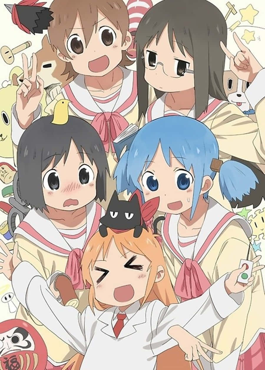 Nhóm bạn anime hài hước Hình nền
