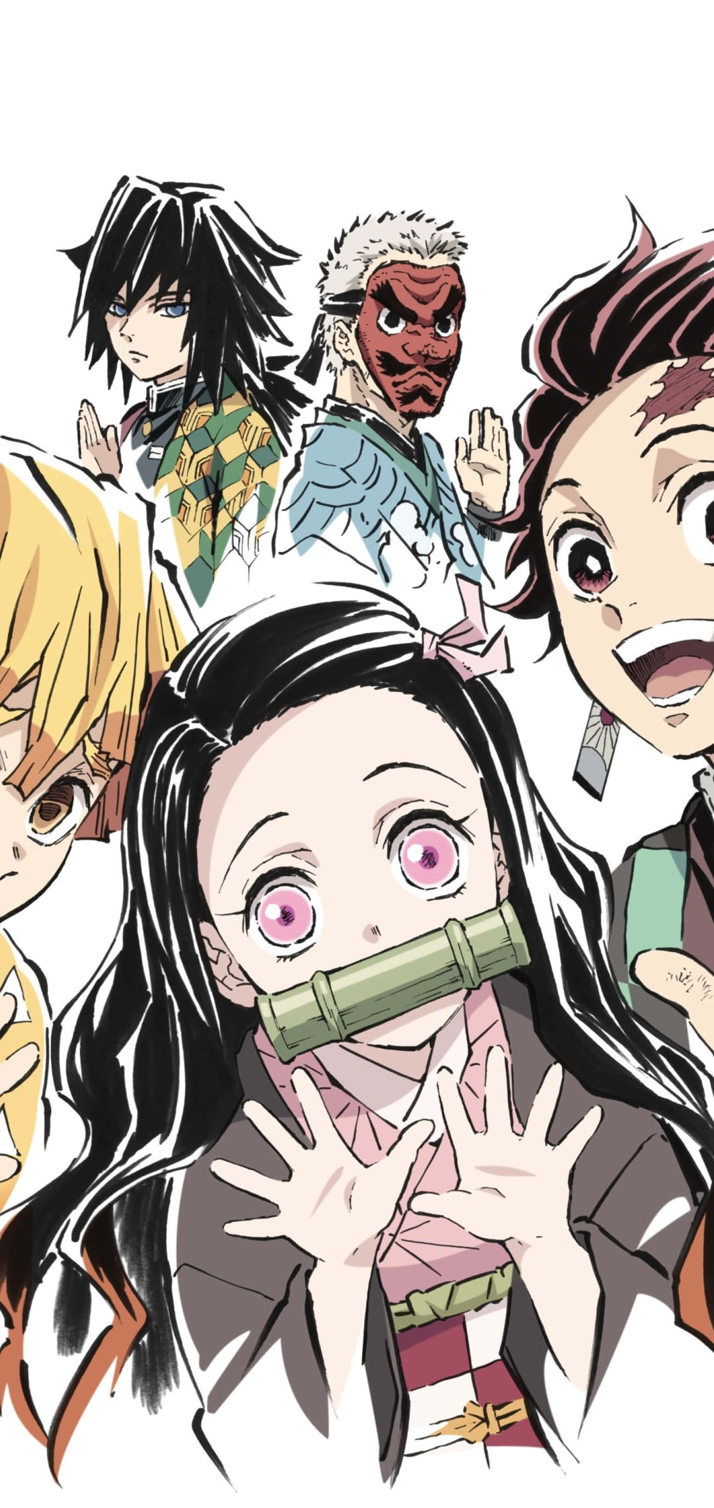 Nhóm Diệt Quỷ Kimetsu No Yaiba Đoàn Kết Để Tiêu Diệt Quái Vật Hình nền