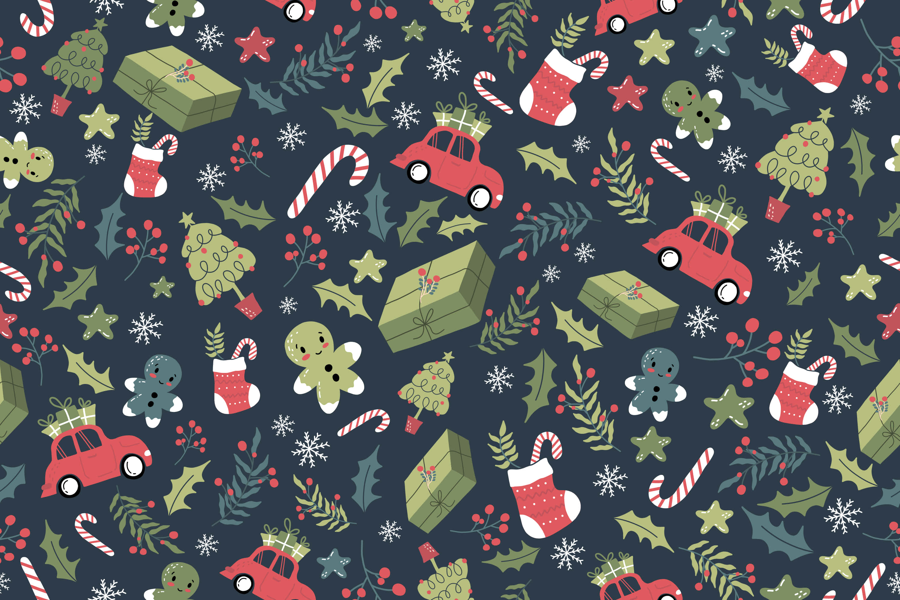 Những người trợ giúp của ông già Noel chưa bao giờ dễ thương đến thế! Hình nền