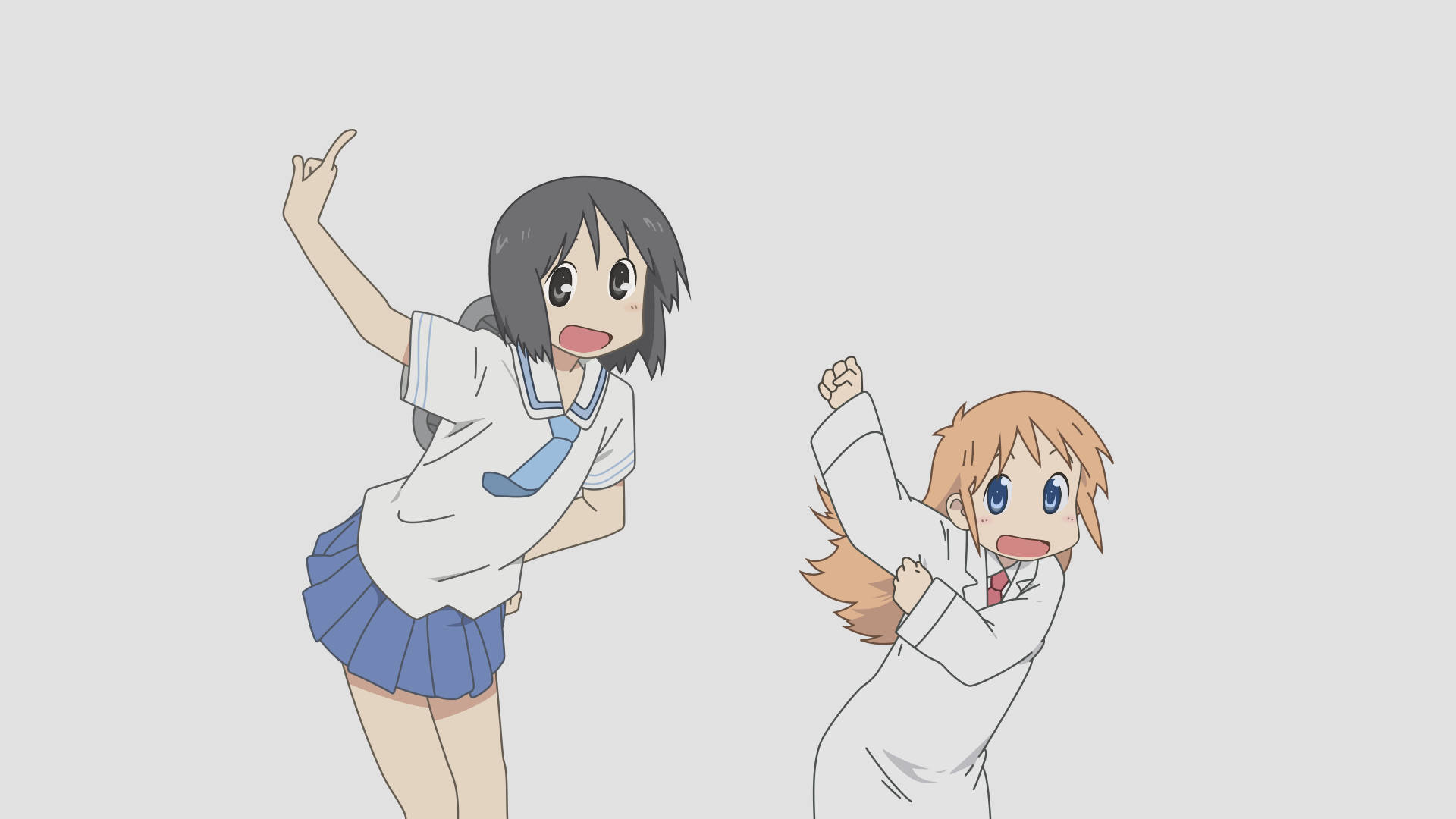 Nichijou Nano và Hakase nhảy múa Hình nền