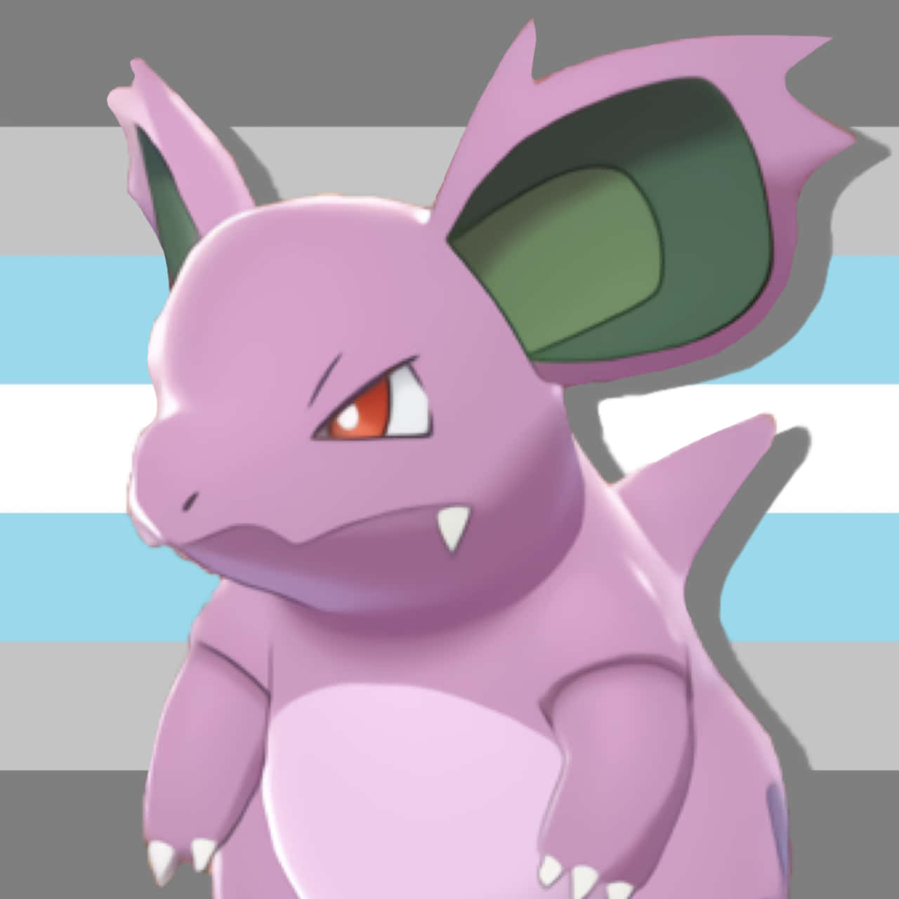 Nidorina tím với lá cờ Tự hào Demiboy Hình nền