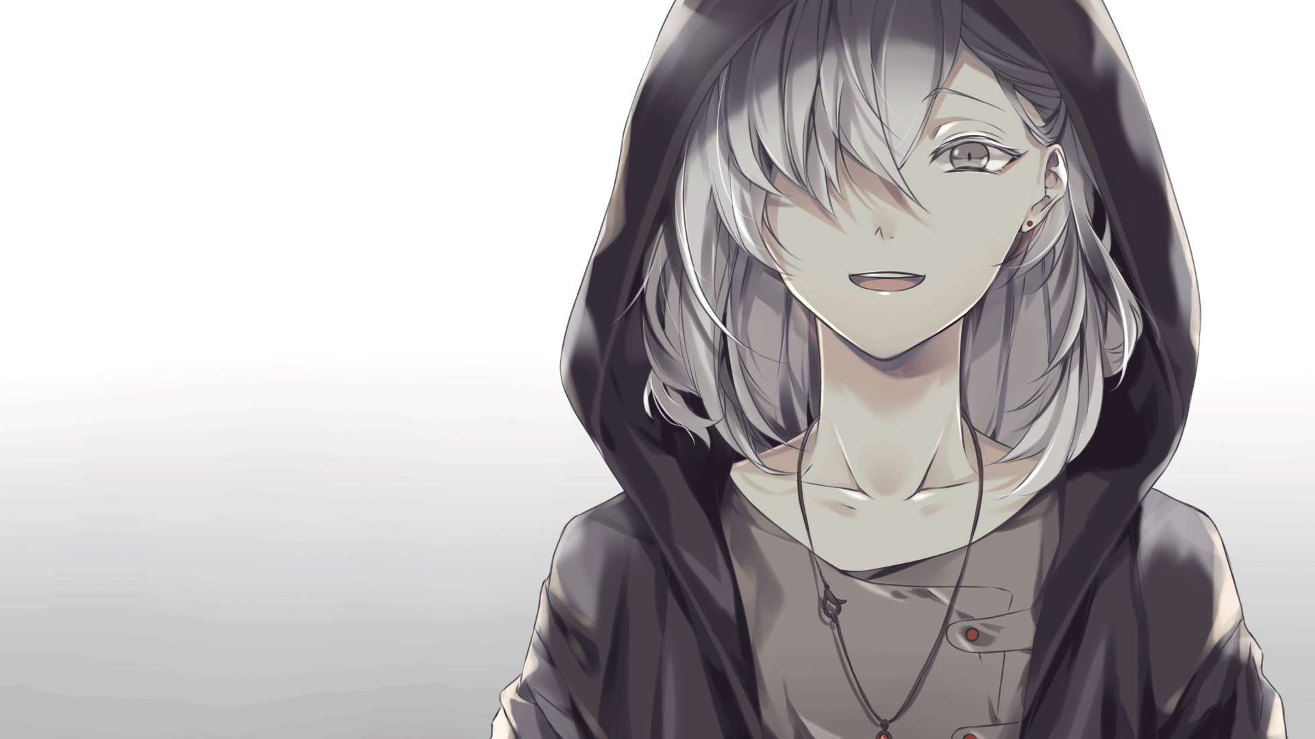 Nightcore Anime Chàng Trai Tóc Trắng Hình nền