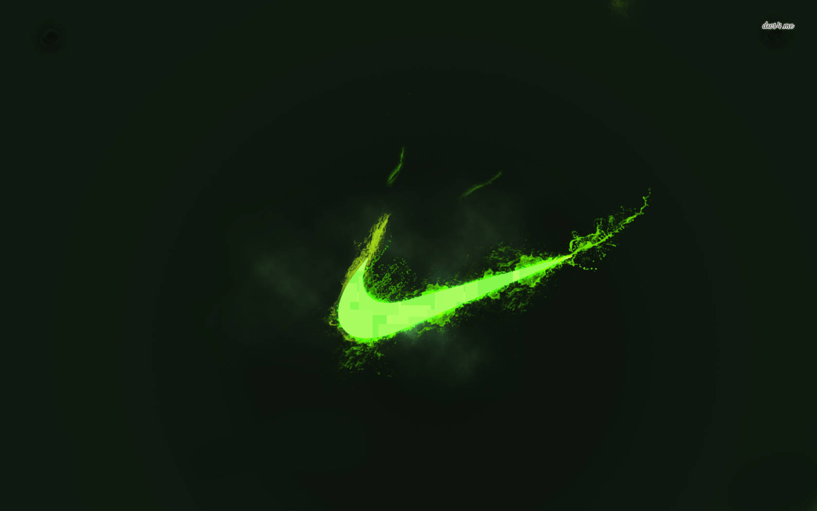 Nike Logo Neon Xanh Aesthetic Hình nền