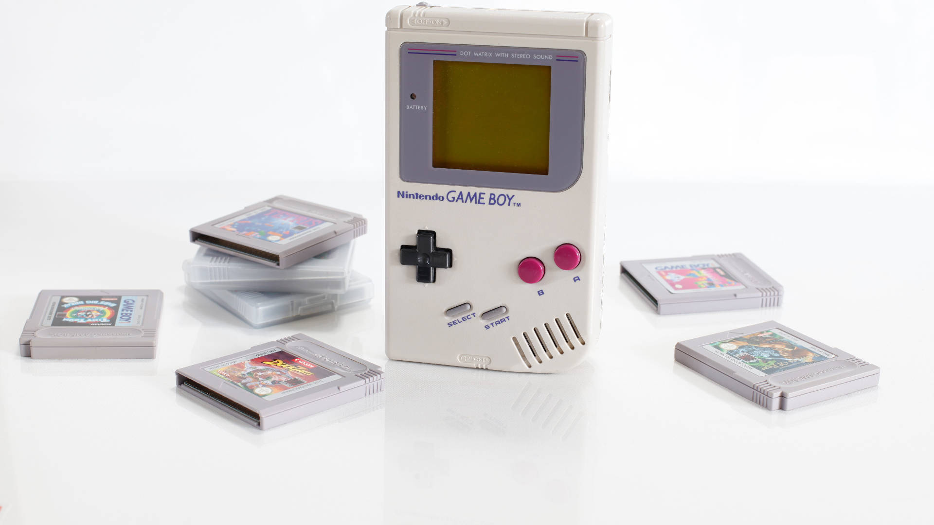 Nintendo Game Boy với các băng trò chơi Hình nền