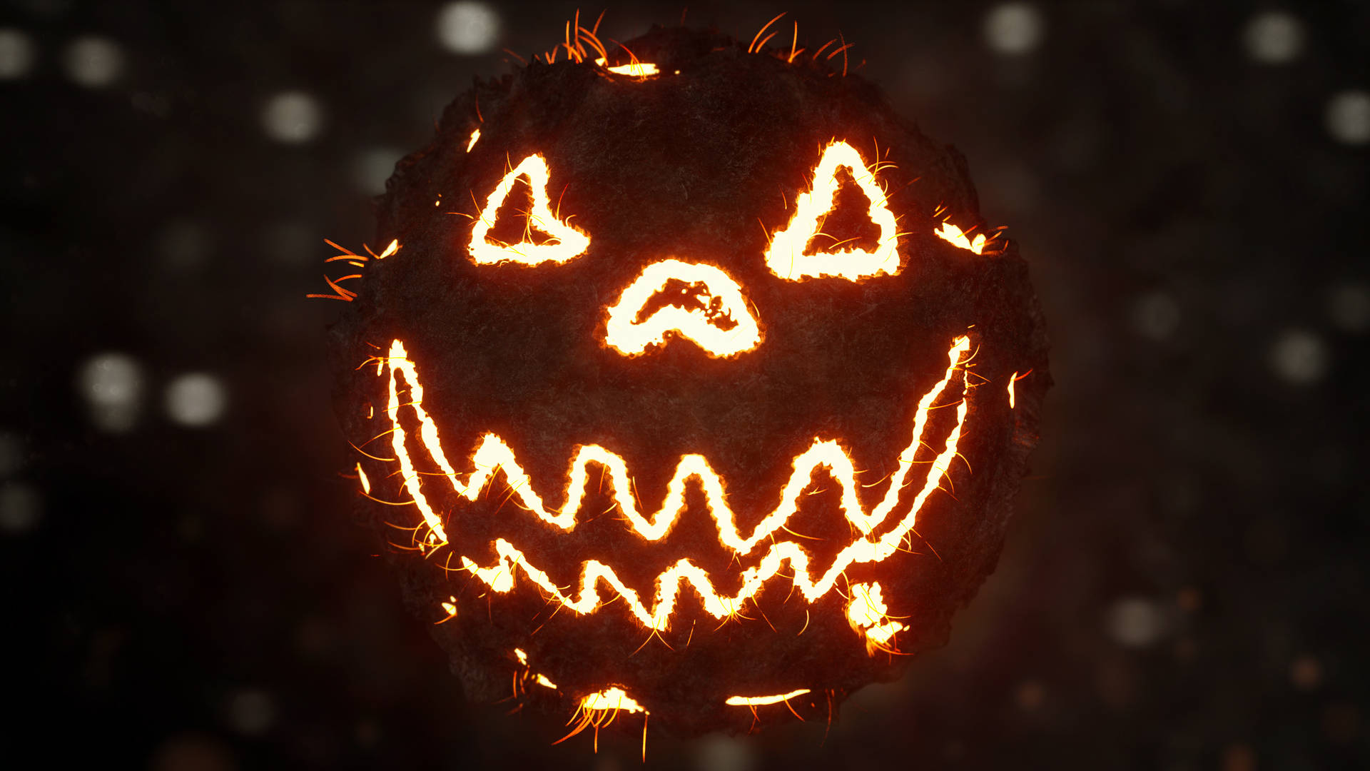 Nụ cười neon của Jack-o'-lantern Hình nền