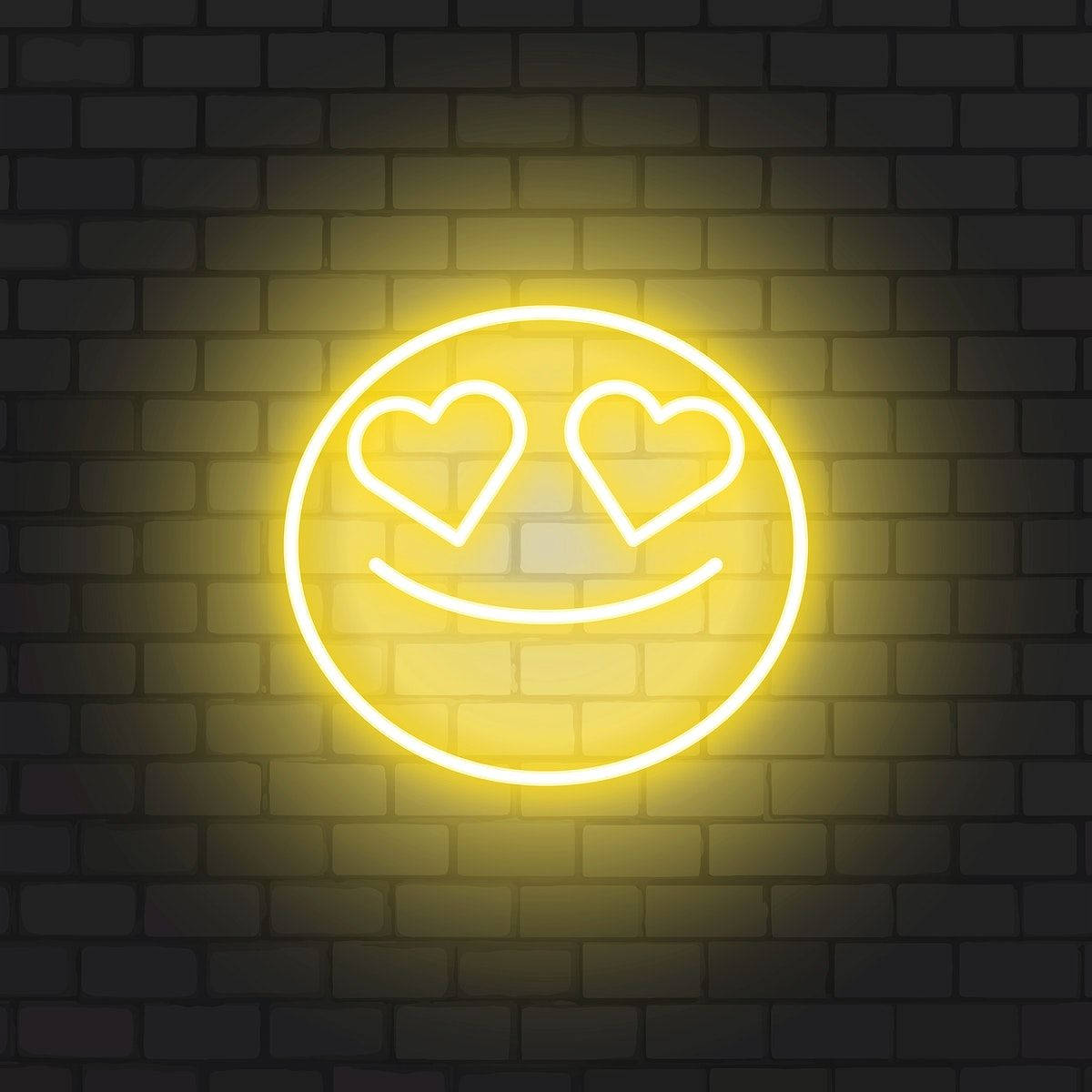 Nụ cười neon hình trái tim Hình nền