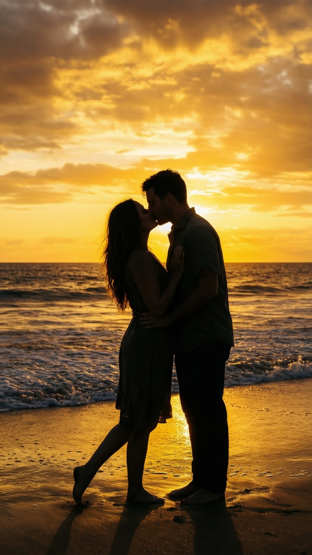 Nụ hôn lúc hoàng hôn Hình nền