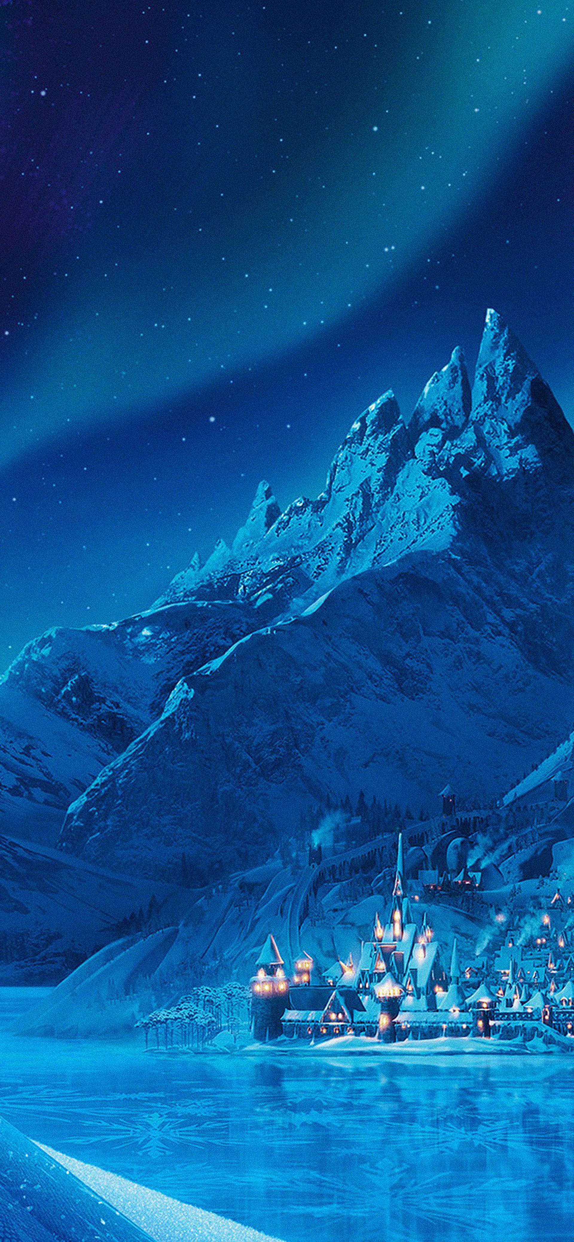 Núi lâu đài băng giá Arendelle Hình nền