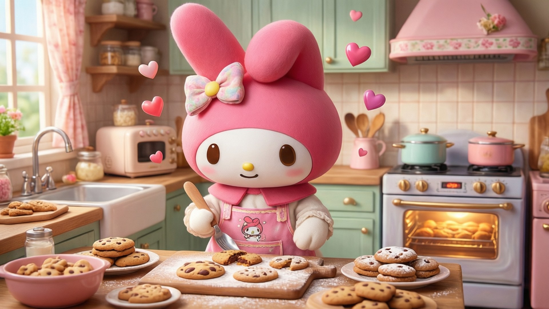 Nướng Bánh Cùng My Melody Hình nền