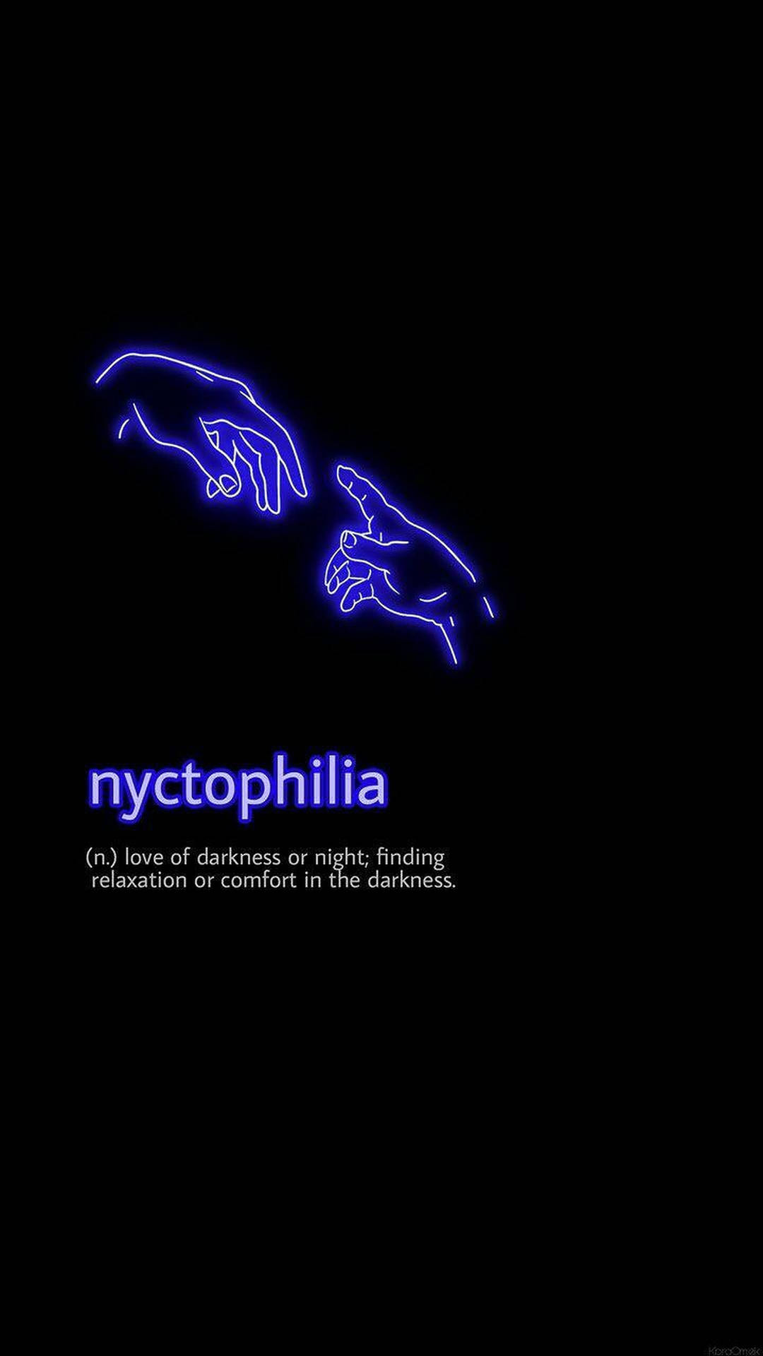 Hình nền từ ngữ thẩm mỹ Nyctophilia — Thẩm mỹ từ ngữ GIF Hình nền