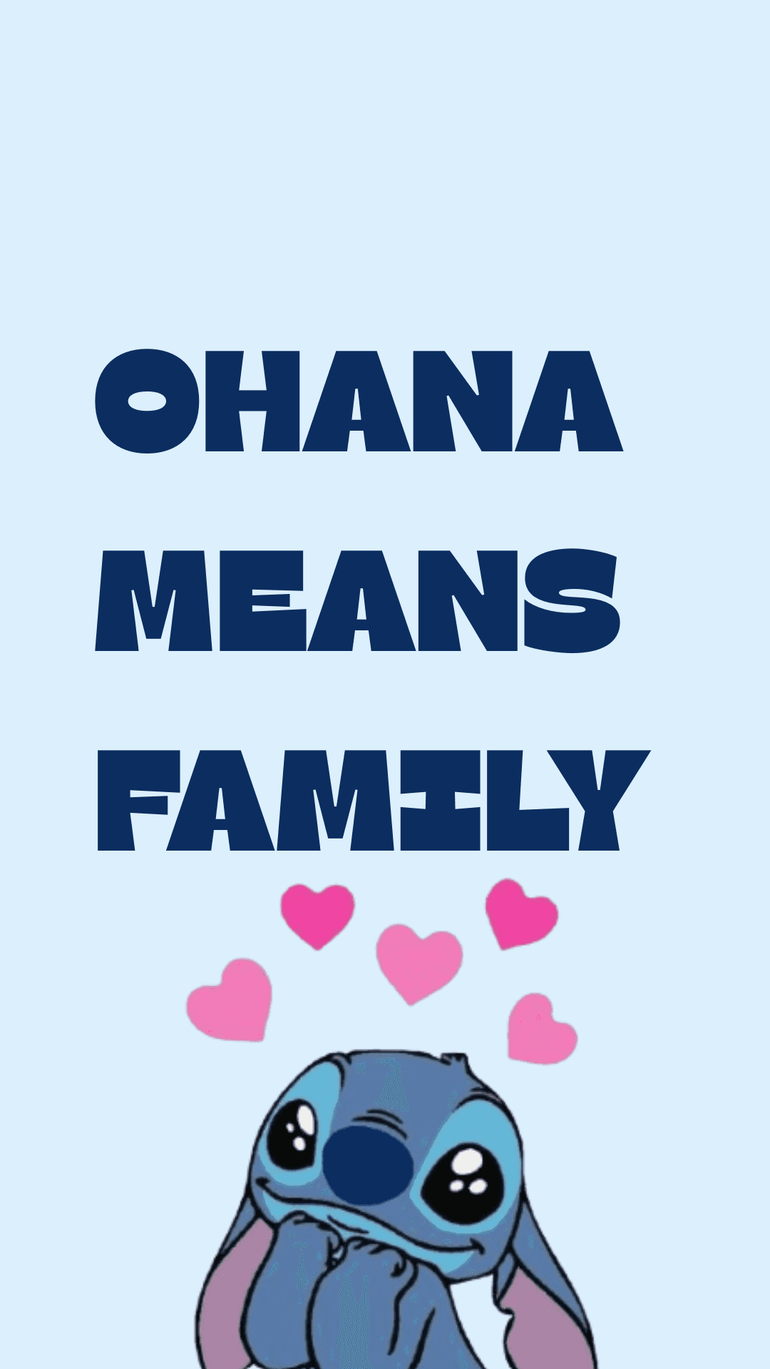 Ohana có nghĩa là gia đình Stitch Hình nền