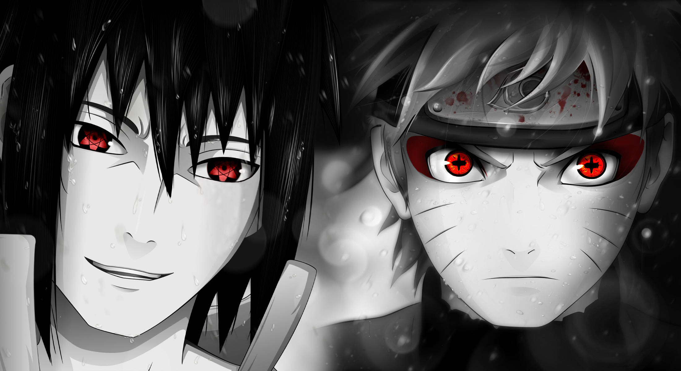 Đôi mắt Naruto và Sasuke Hình nền
