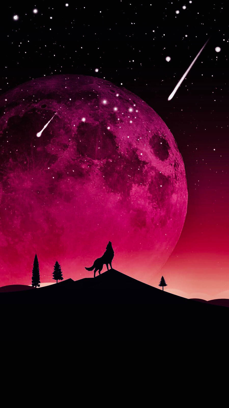 OLED Wolf Moon Hình nền