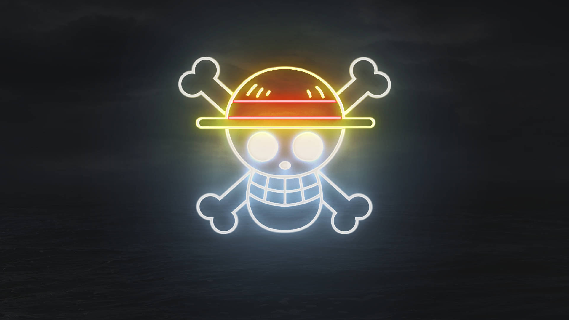 One Piece 4K Logo Đèn Neon Hình nền