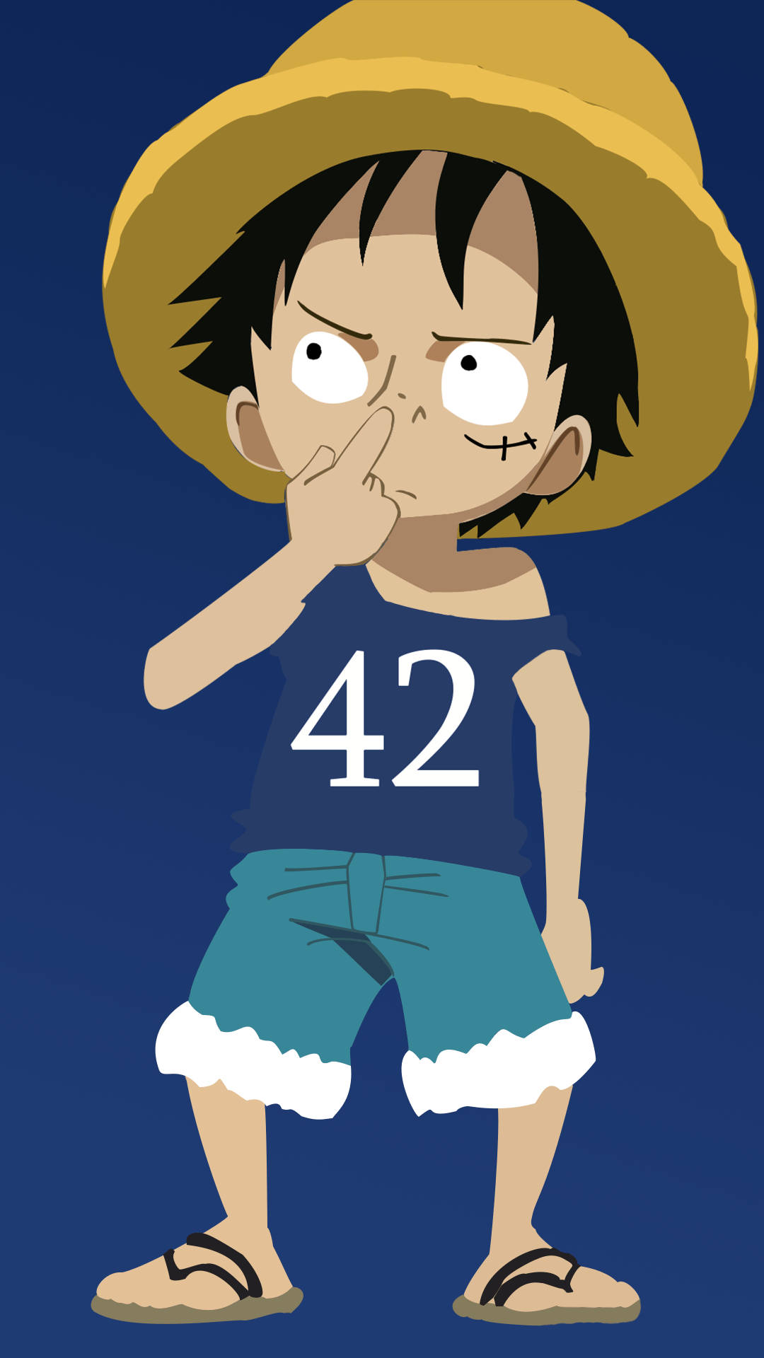 One Piece 4K Luffy Chibi Nghệ Thuật Hình nền