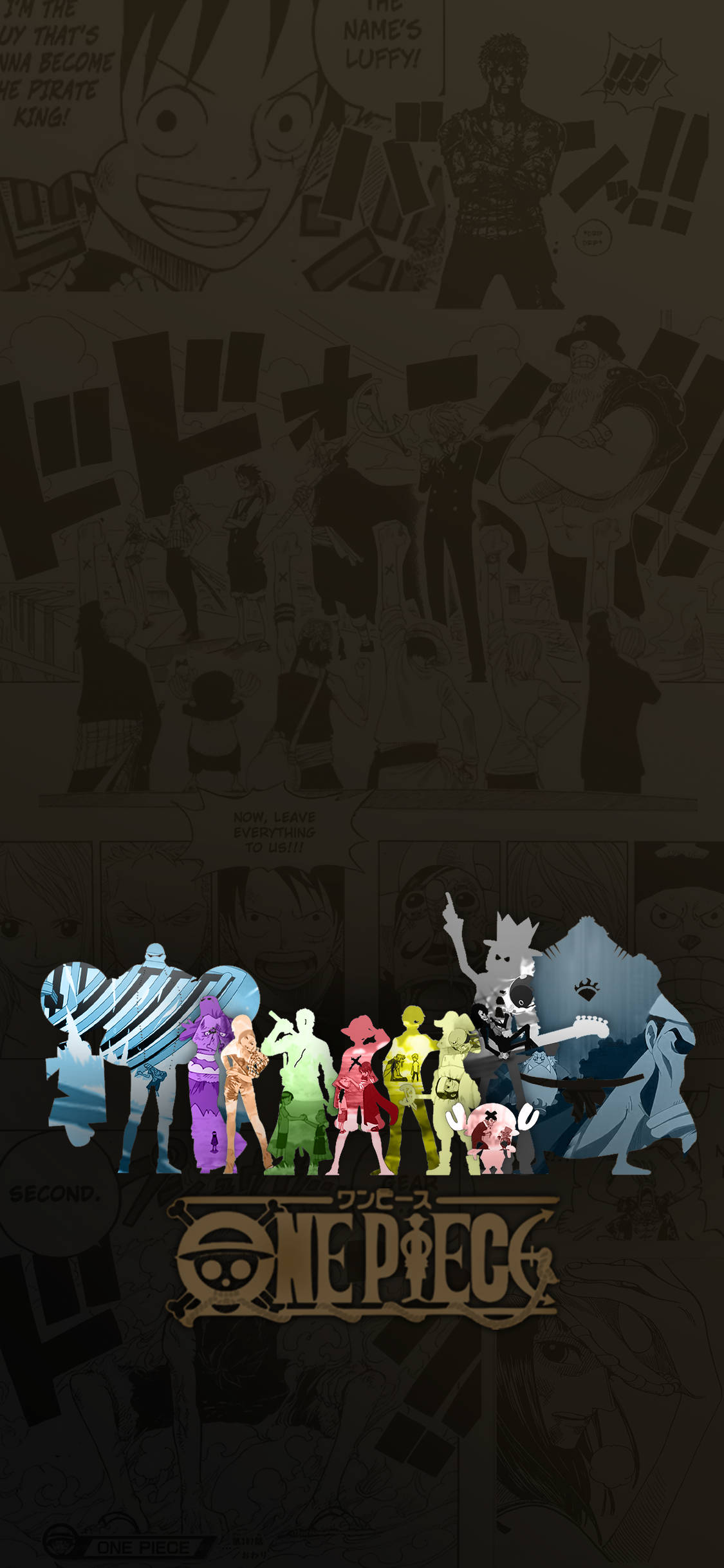 One Piece Áp phích nhiều màu sắc cho iPhone Hình nền