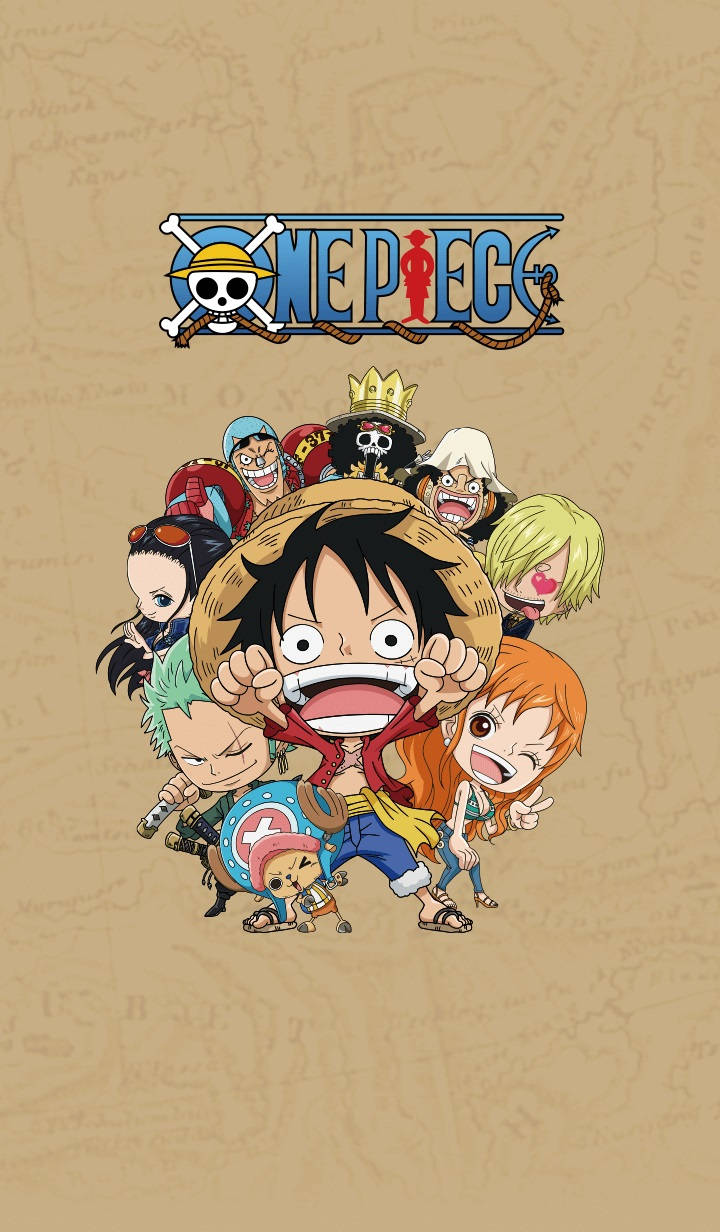 One Piece Điện Thoại Chibi Băng Mũ Rơm Hình nền