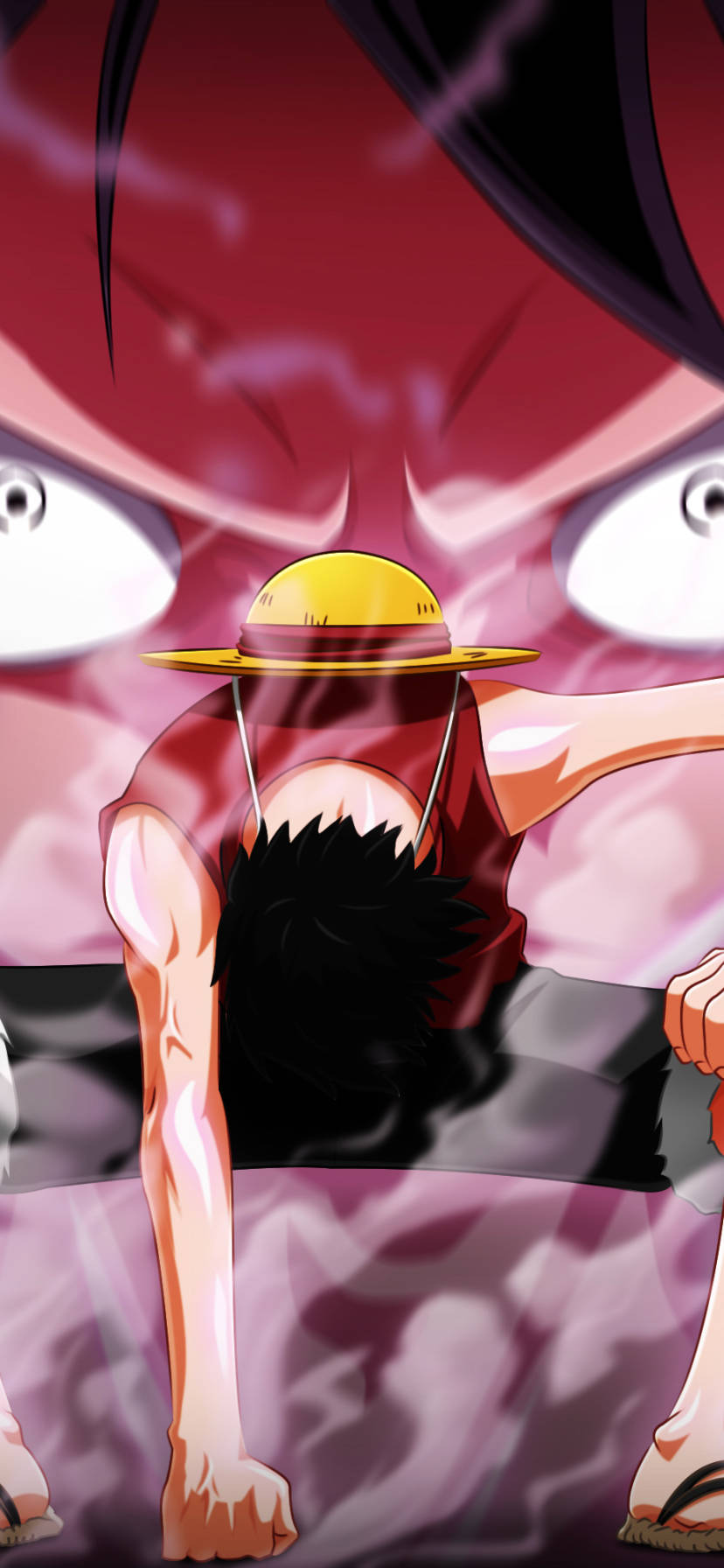 One Piece Điện Thoại Luffy Nắm Đấm Chạm Đất Hình nền