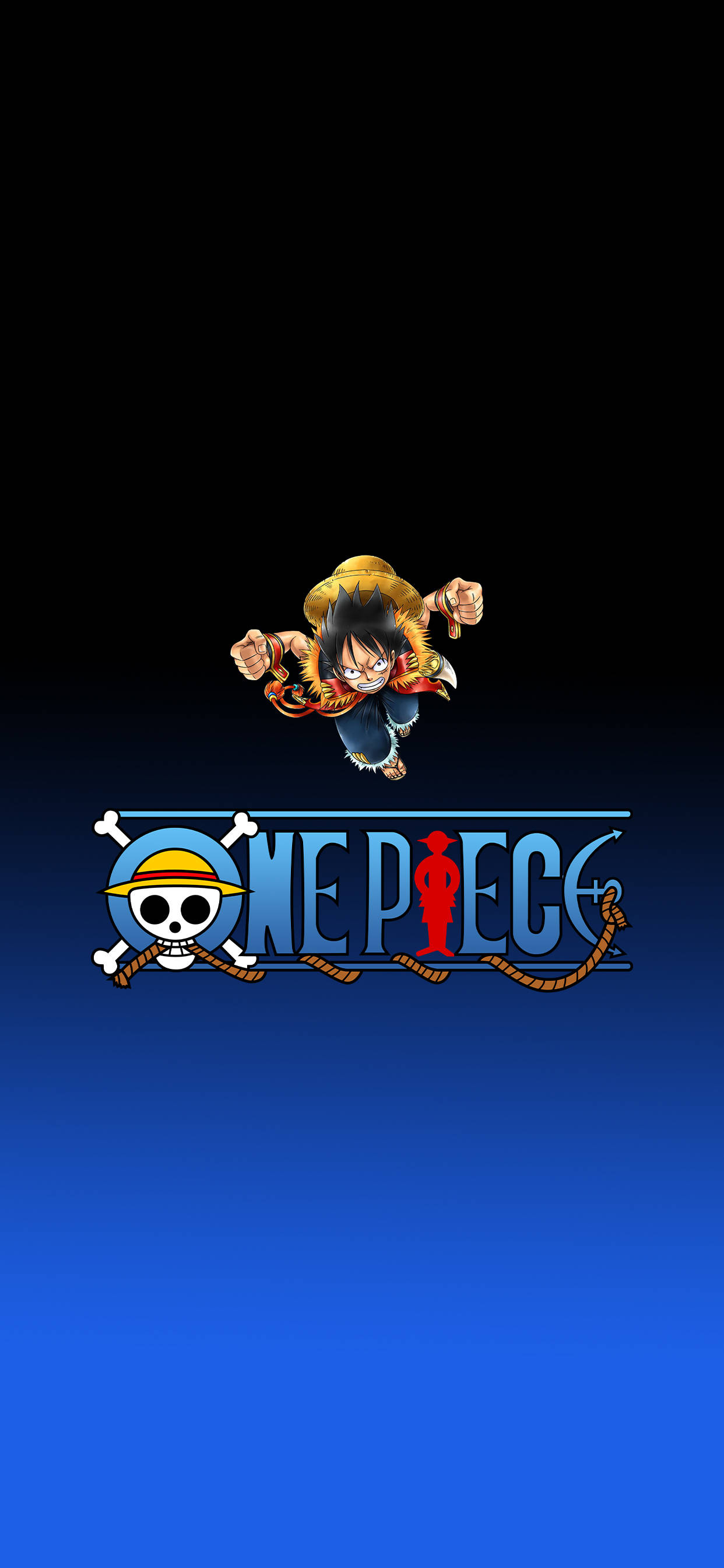 One Piece Logo Và Luffy Trên Điện Thoại Hình nền