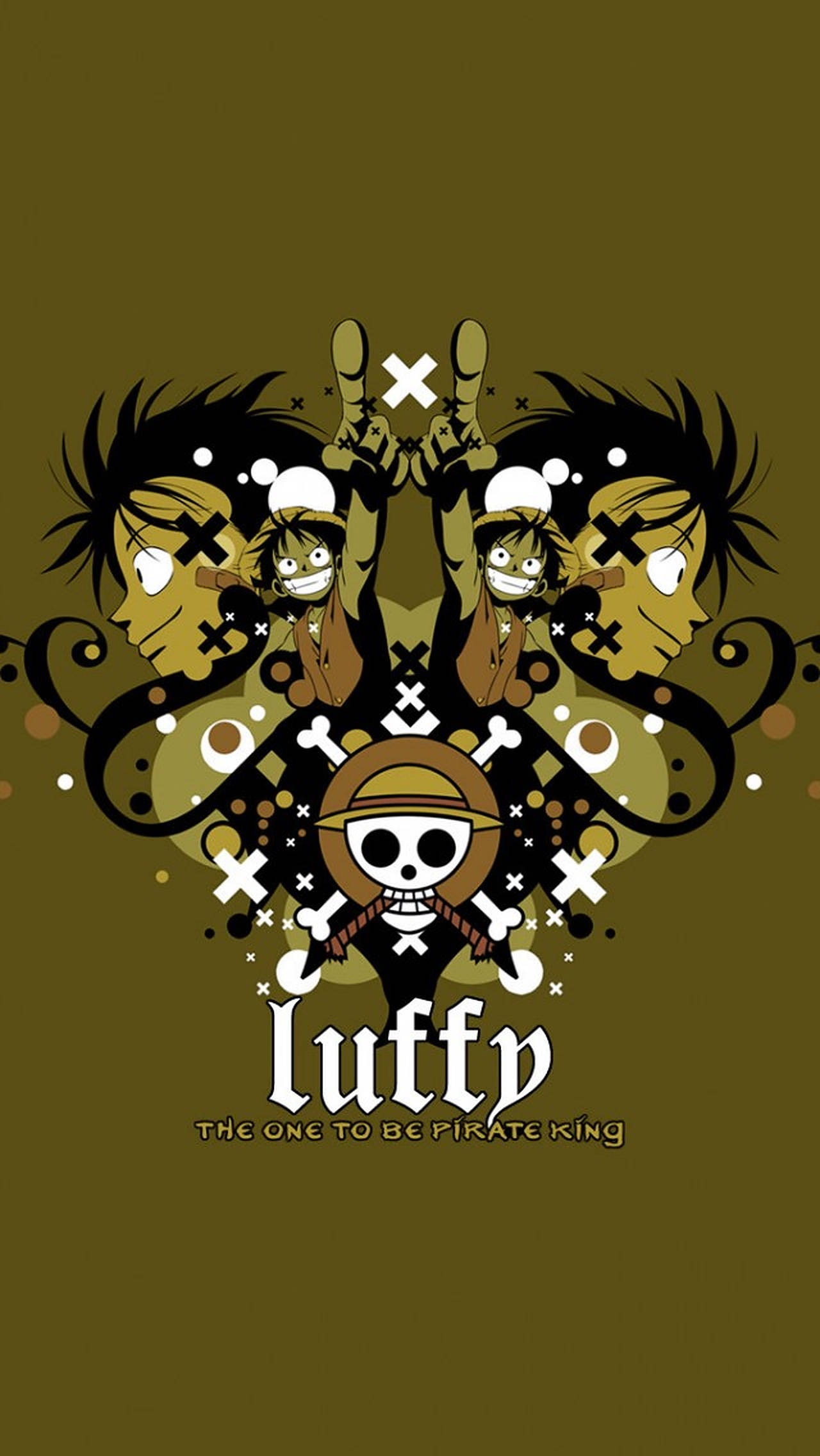 One Piece Luffy Xanh iPhone Hình nền