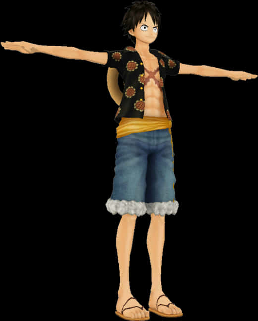 One Piece Luffy duỗi tay Hình nền