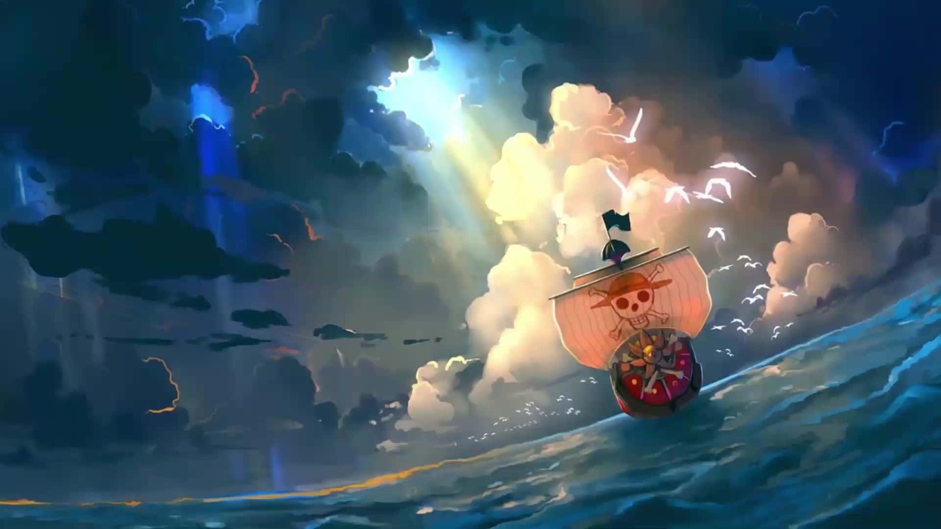 One Piece Tàu Cướp Biển Ngầu Hình nền