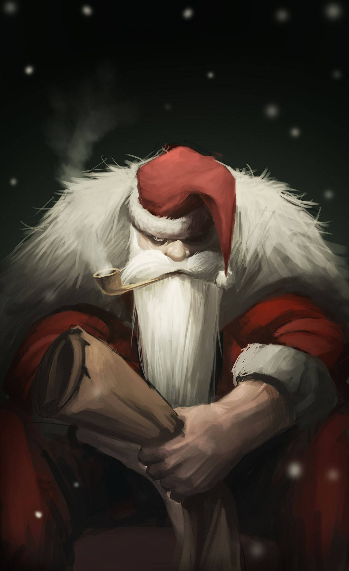 Ông Già Noel Ác Hút Tẩu Hình nền