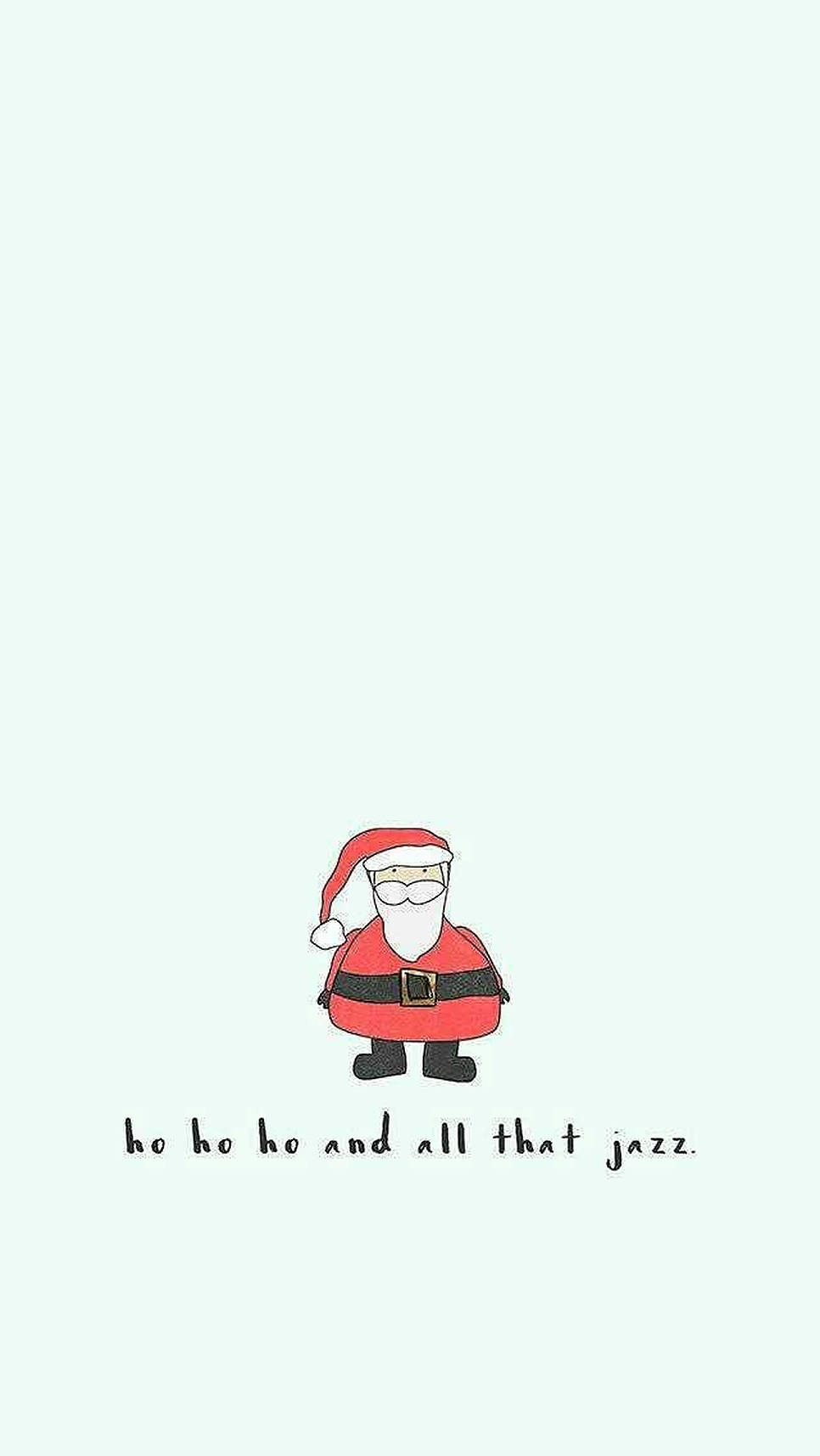 Ông già Noel dễ thương phong cách Jazz Giáng sinh Hình nền