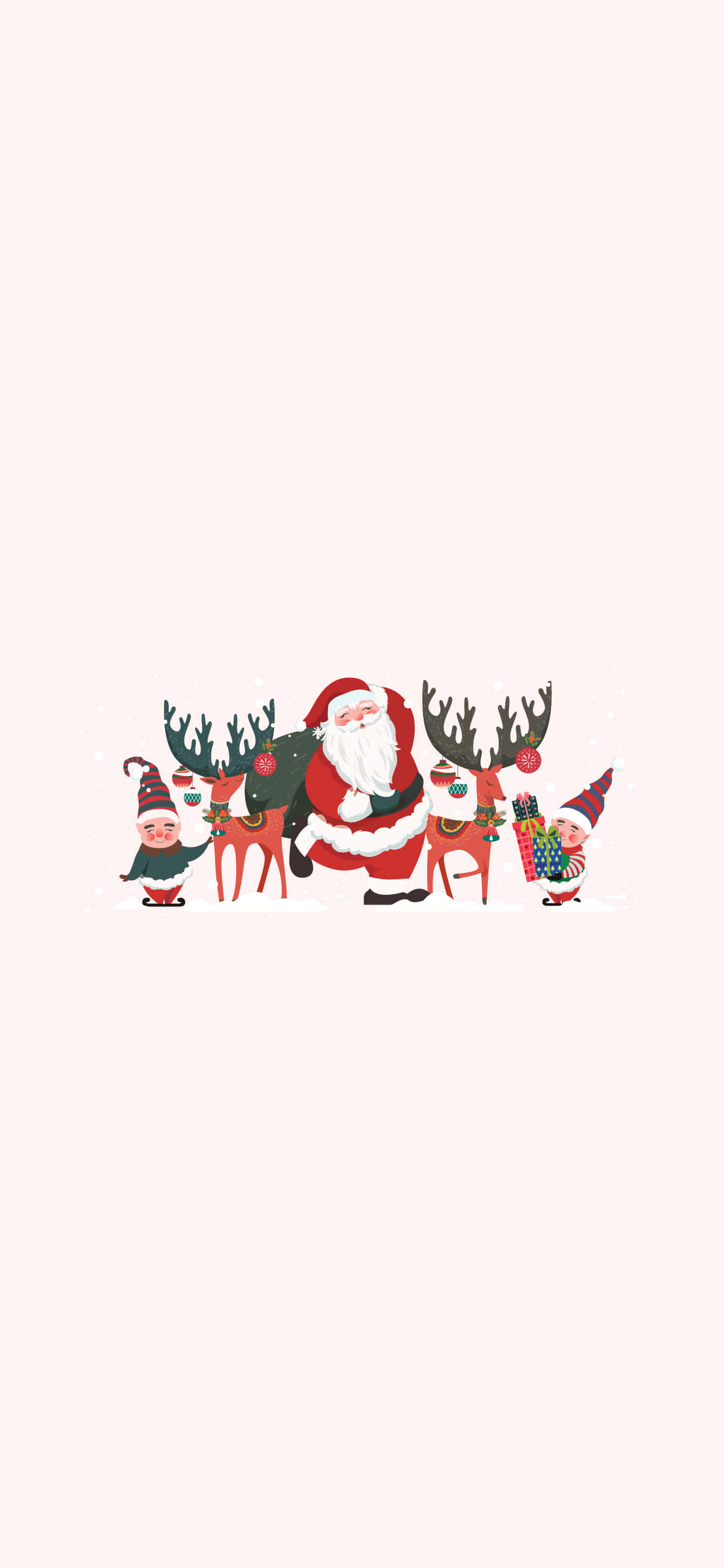 Ông Già Noel Đơn Giản Dễ Thương Mùa Giáng Sinh Hình nền