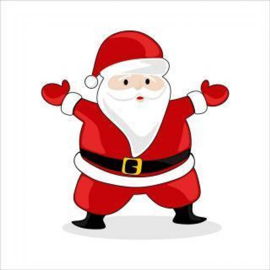 Ông già Noel hoạt hình dễ thương Hình nền