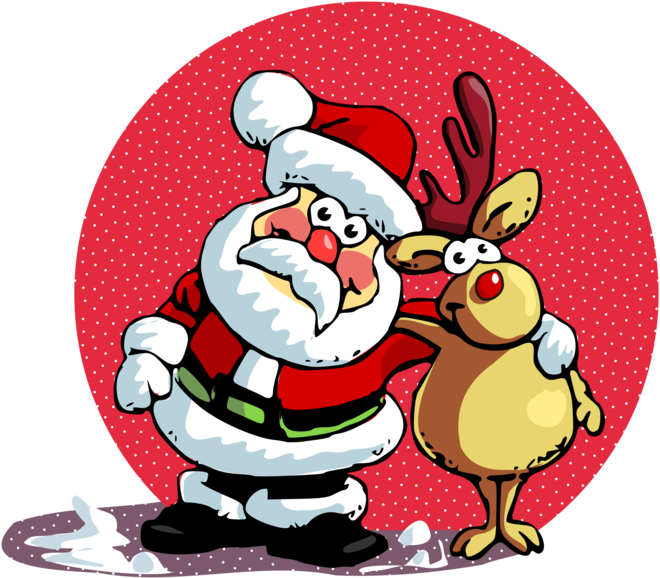 Ông già Noel và Tuần lộc Hoạt hình Hình nền