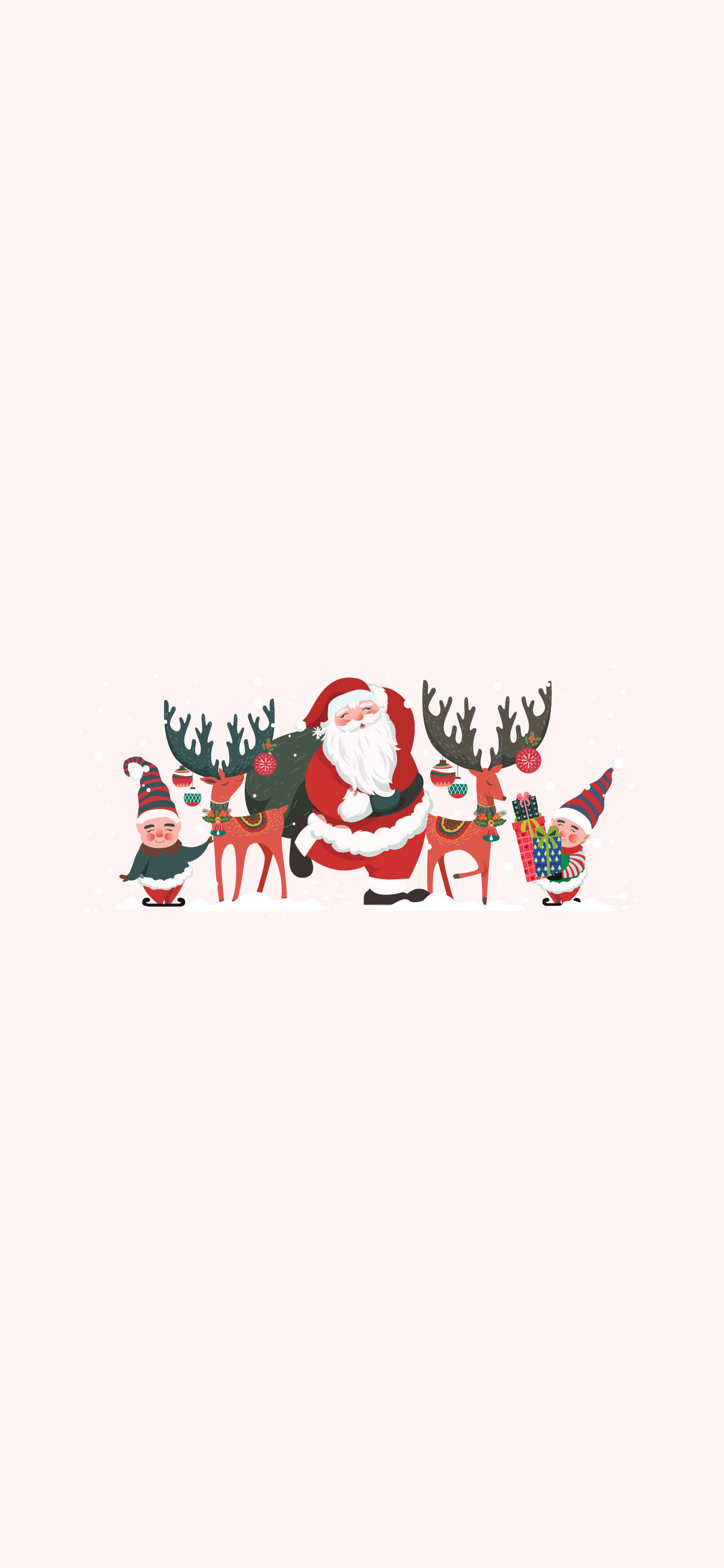Ông già Noel và yêu tinh Giáng sinh đơn giản Hình nền