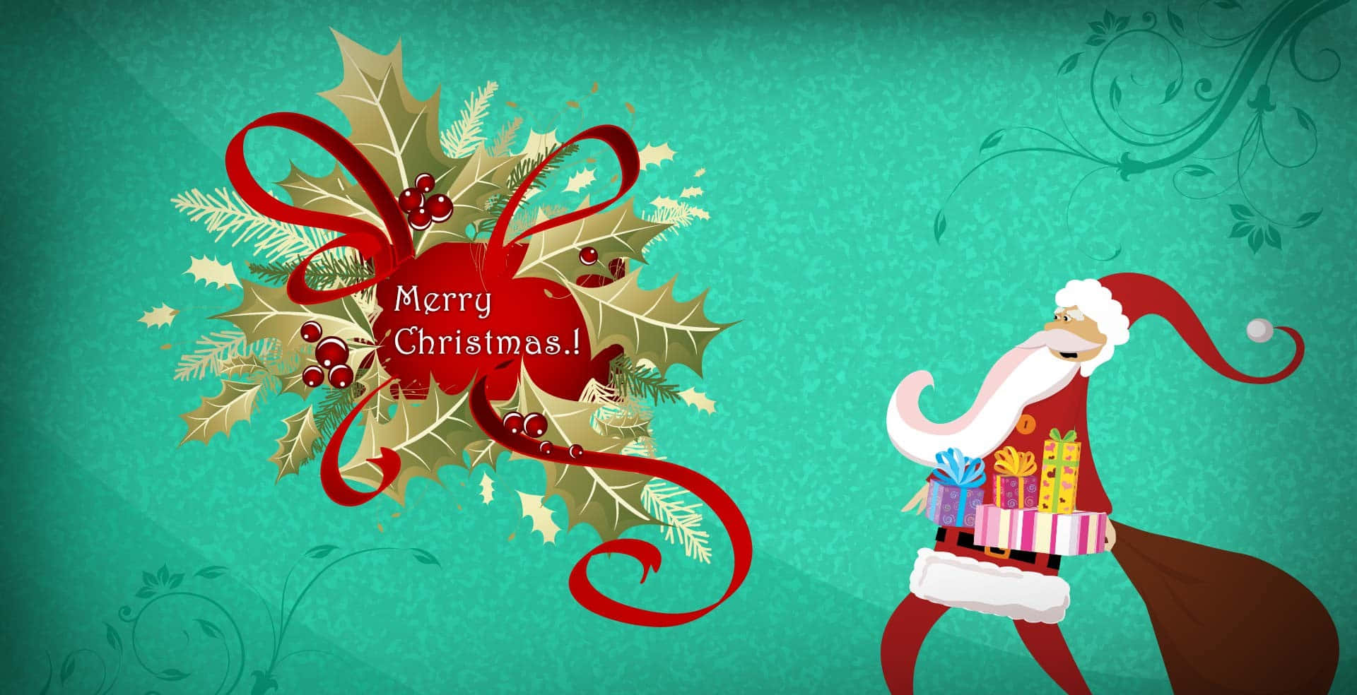 Ông già Noel vui nhộn tận hưởng kỳ nghỉ biển Hình nền