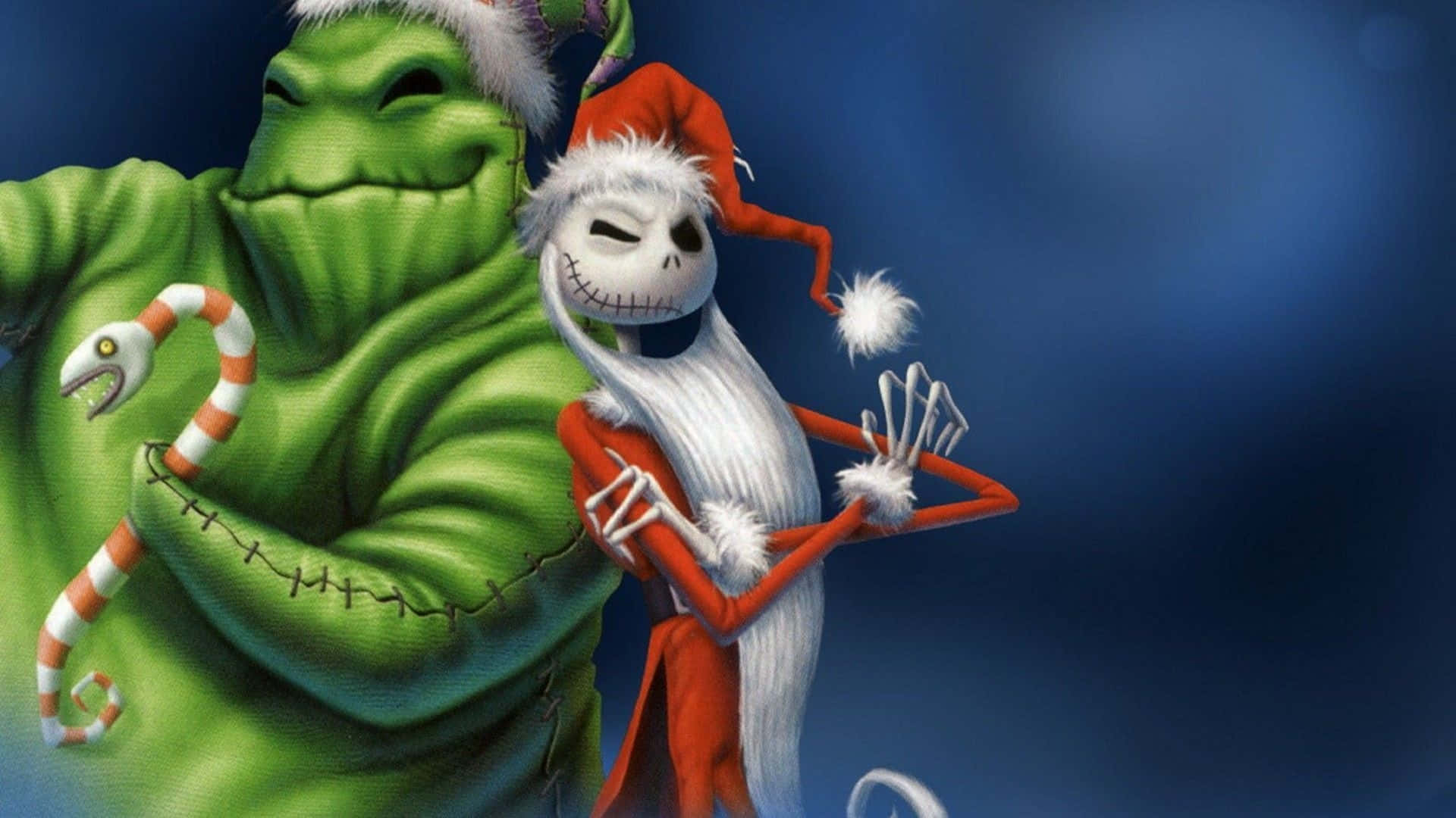 Oogie Boogie và Jack Skellington Giáng Sinh Hình nền
