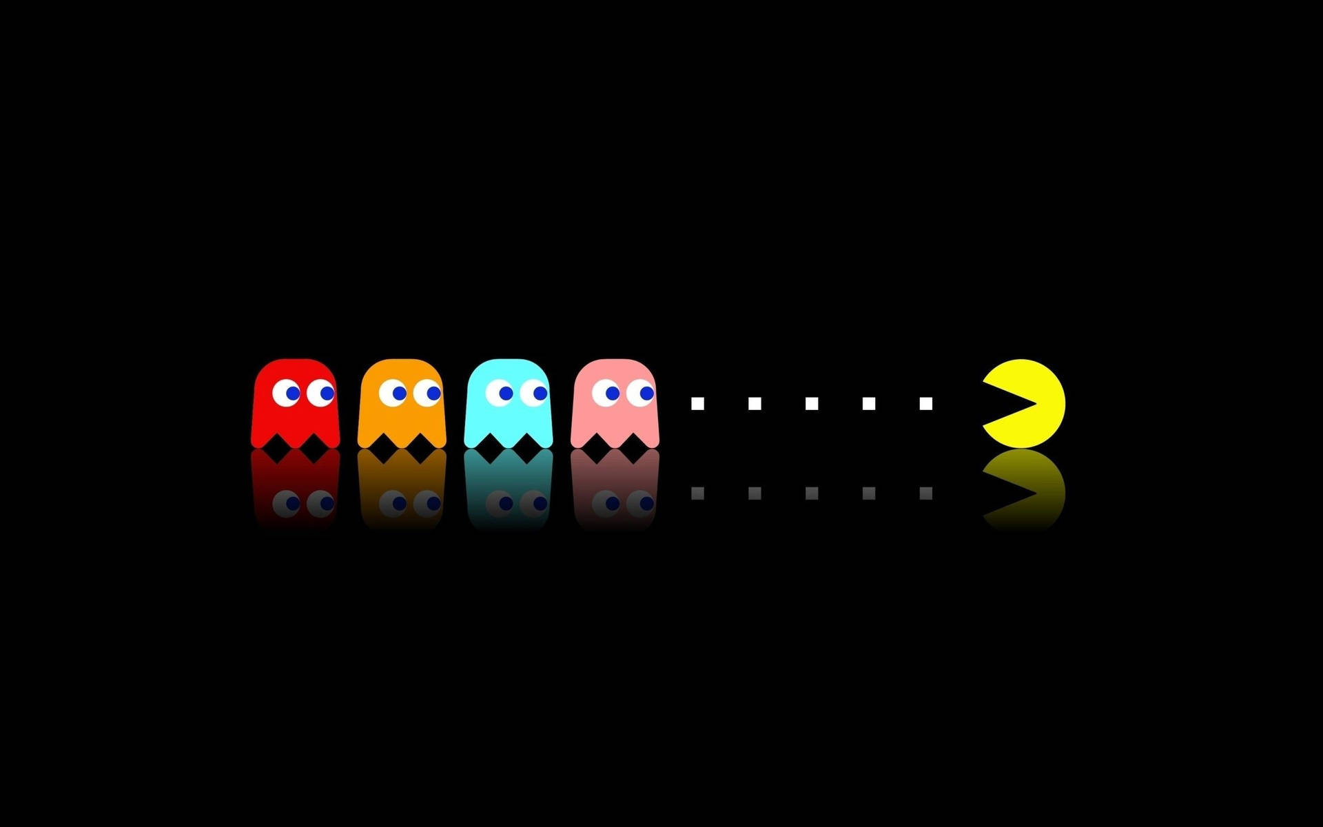 Hình nền Pacman đuổi theo ma trong game