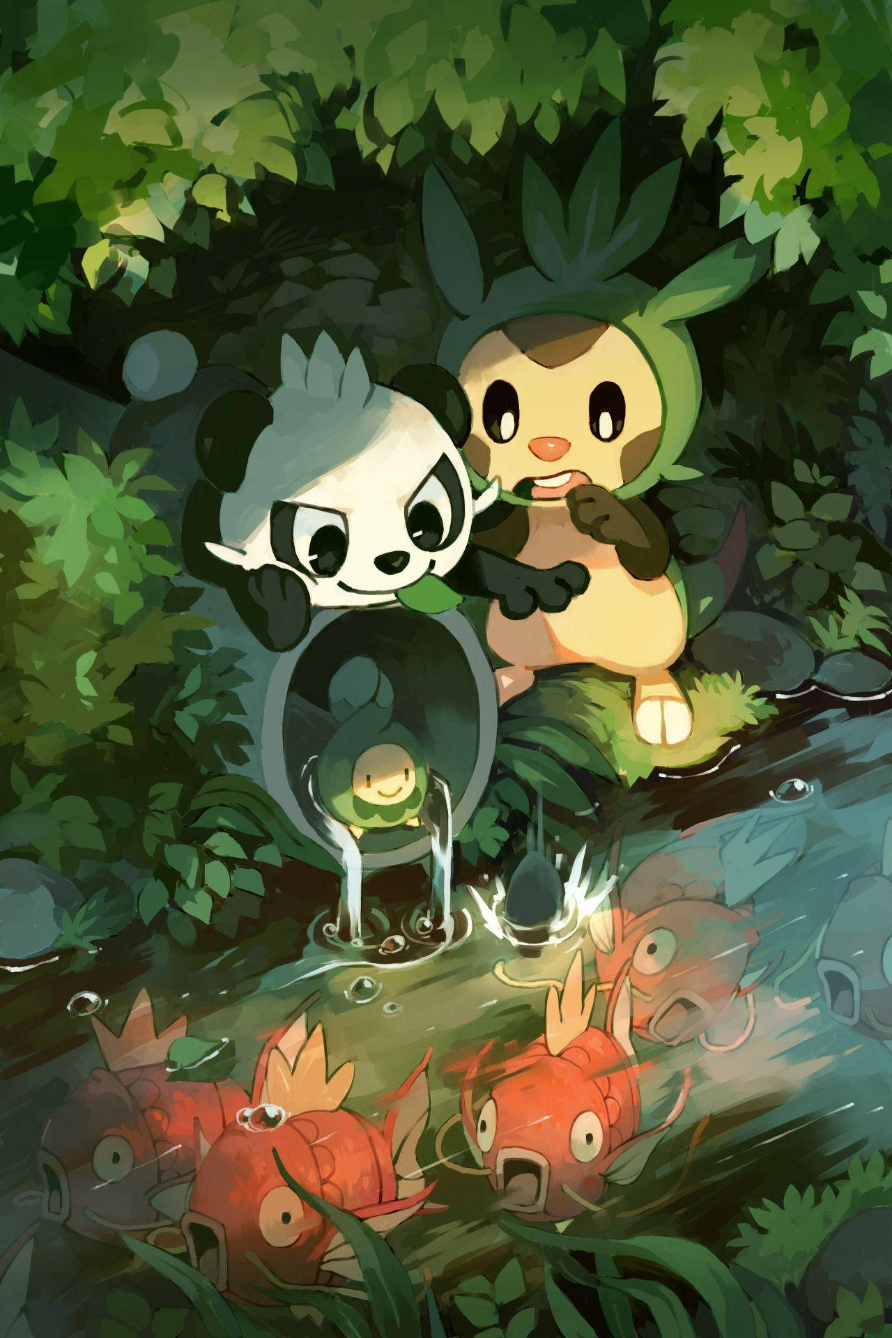 Pancham, Chespin và Budew Hình nền