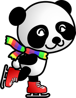 Pandaon giày trượt băng Hình nền