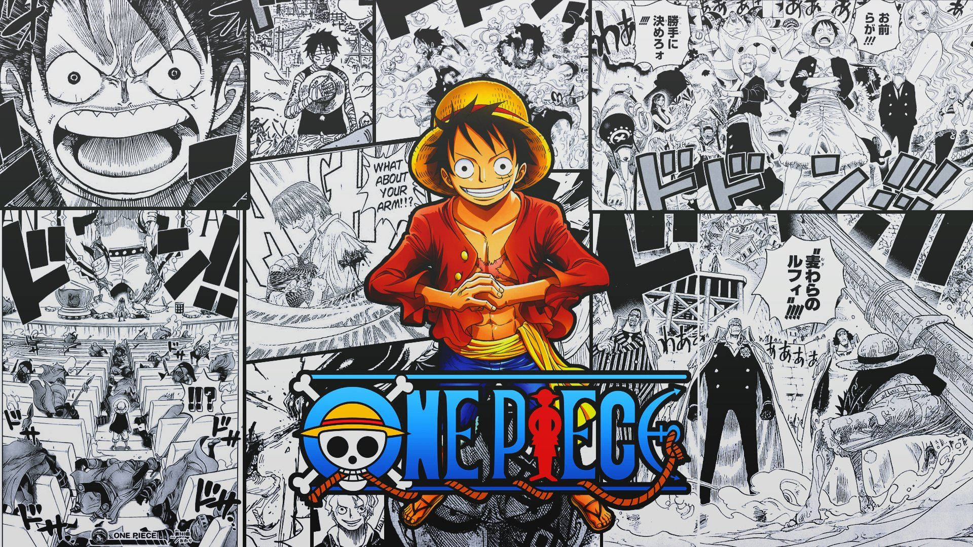 Panel Manga One Piece Luffy Hình nền