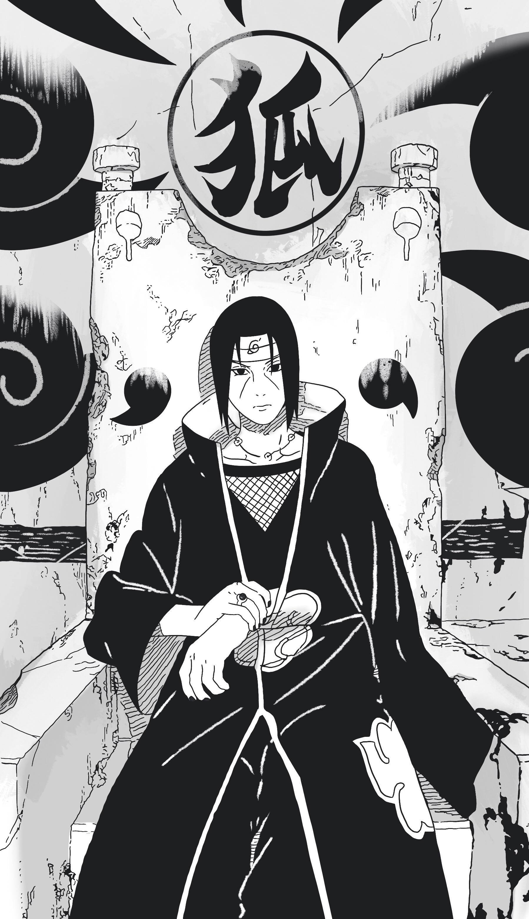 Panel Manga Uchiha Itachi Hình nền
