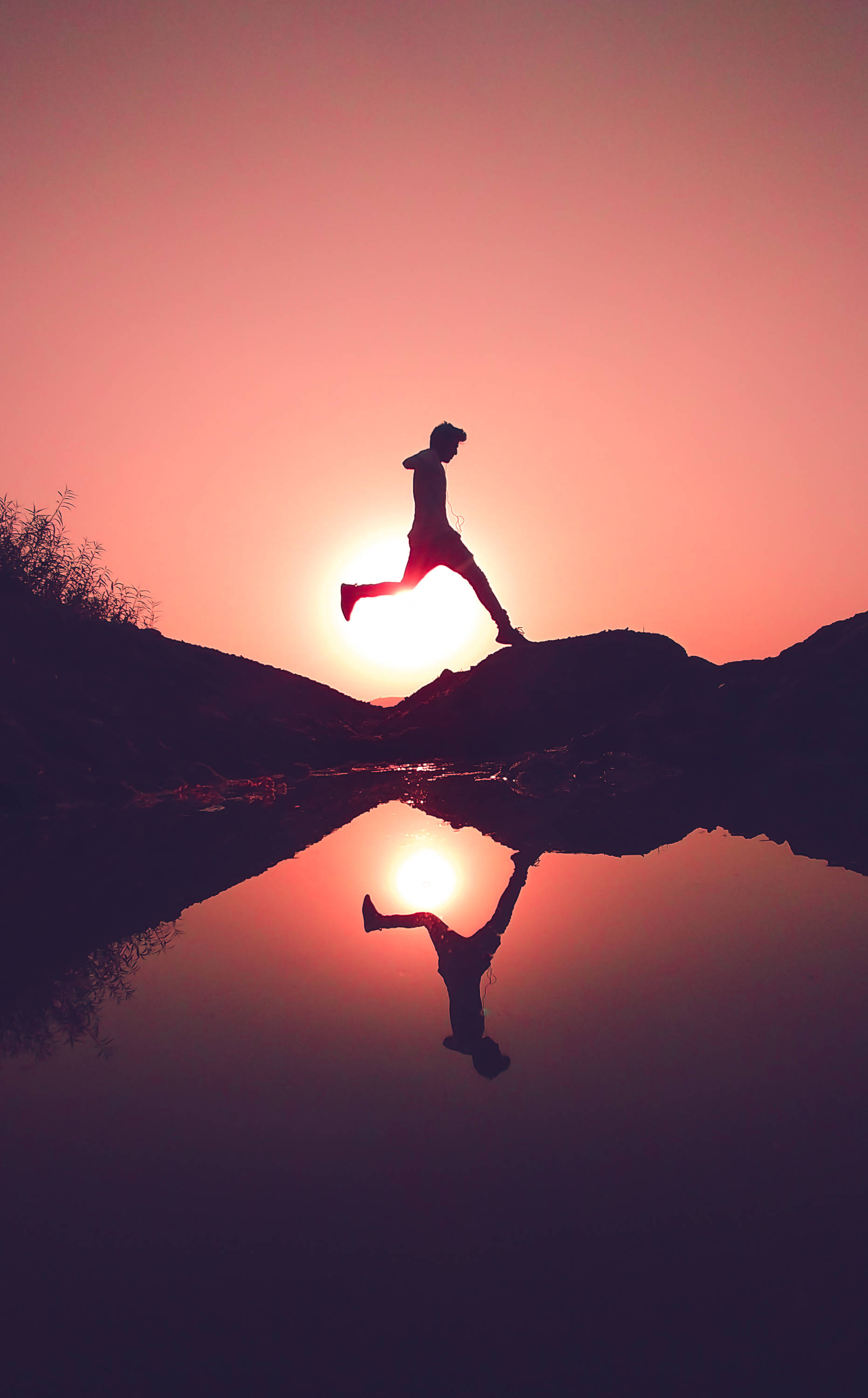 Parkour Man At Sunset Hình nền