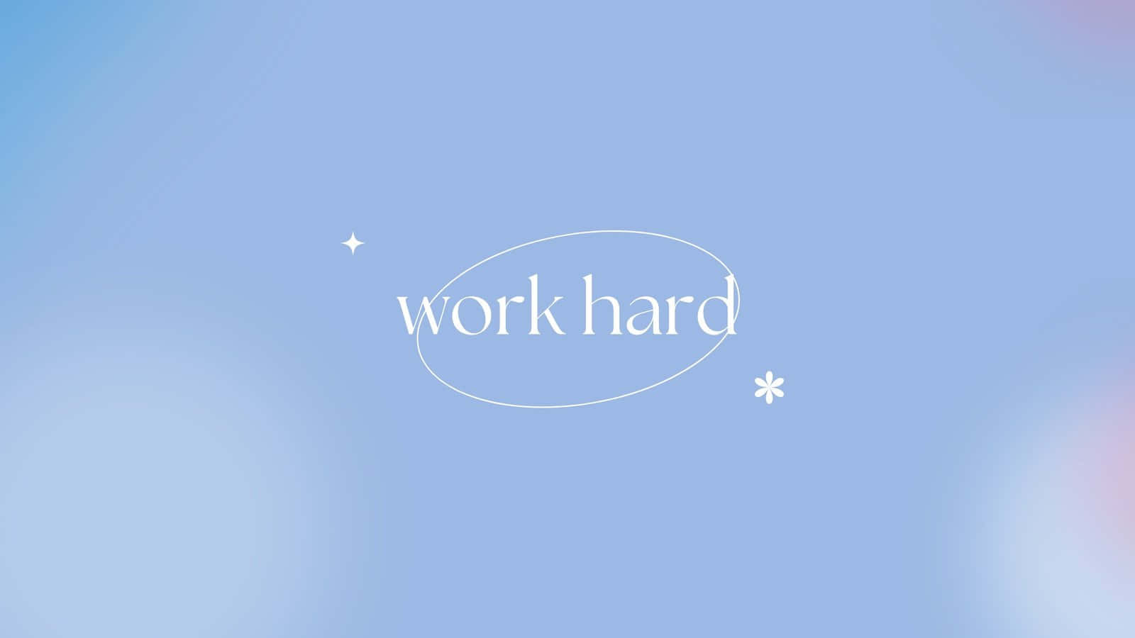 Pastel Xanh Nhạt Aesthetic Câu Nói Work Hard Hình nền